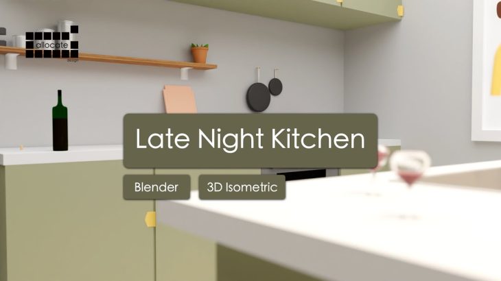 Late Night Kitchen | 3D Isometric