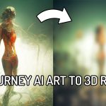 Midjourney AI Art To 3D Render – Roots Timelapse #ai #art #artificialintelligence #3d #illustration