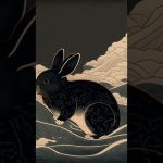Try this cool Midjourney prompt: Black water rabbit, ukiyo-e art #shorts