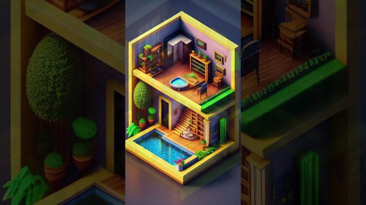 Ai Art Isometric House #midjourney