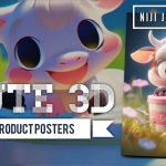 Midjourney Niji 5 prompts Cute 3D product poster