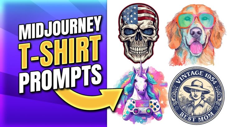 12 Midjourney T-Shirt PROMPTS for Print on Demand