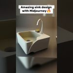 AI Unveils Future of Design: Modern Bathroom Sink by MidJourney Prompt Reveal at end #InteriorDesign