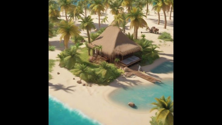 Desert Island🌴 #SeaArt daily challenge. SDXL 1.0 • 3D model •Isometric LoRA  💖Love these💖 #beautiful