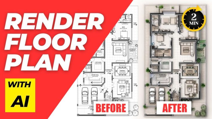 How to Render Architecture Floor Plan in 02 minutes