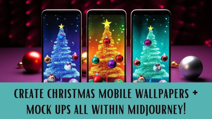 Create Beautiful Christmas Phone Wallpapers + Mock Ups All In Midjourney! #midjourneytutorial