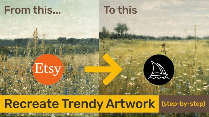 Easily Recreate Top Selling Etsy Digital Artwork With Midjourney AI (Step by Step)