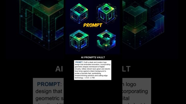 MIDJOURNEY PROMPT FOR TECHNOLOGY BUSINESS LOGO #ai #midjourney #prompts #aiprompts