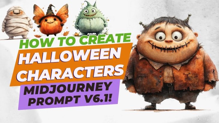 How to create Halloween Characters Midjourney Prompt, Cute Characters Illustrations Prompts Examples