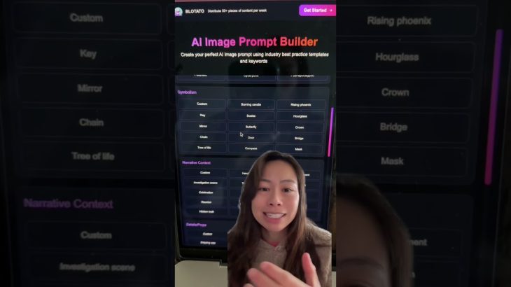FREE AI image prompt builder, uses best practice templates and keywords so you can create your