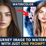 Midjourney Ai: Turn Image to amazing WATERCOLOR Art with just One Prompt