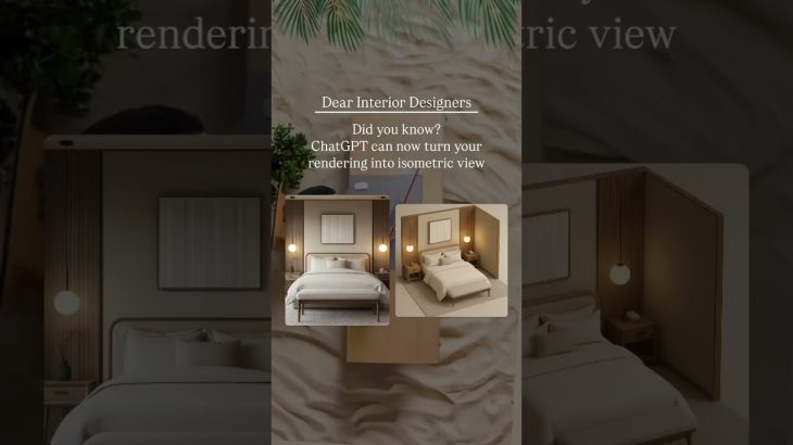 Did you know? ChatGPT can now turn your rendering into isometric view #chatgptforinteriordesign