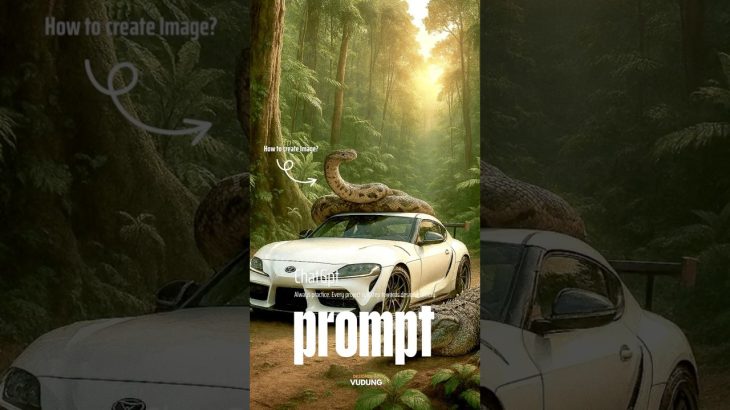 Chatgpt Prompt : Toyota Supra Meets Amazon Beasts! 🤯🐍🐊 #short #chatgpt #prompt #trending #fpy