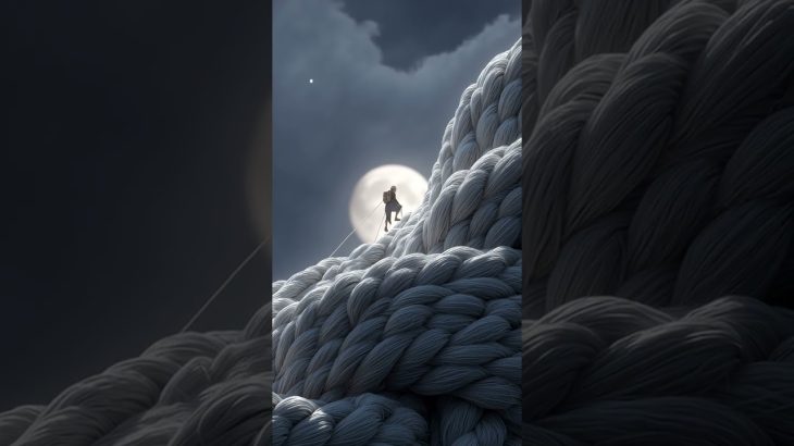 Braid Climb — Tiny Adventurer Scales a Giant Hair (AI Miniature Tale)