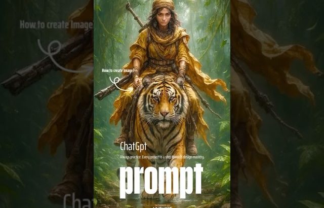 ChatGPT Prompt: Unleash Epic AI Art! ✨ Jungle Rider 🐅 #short #chatgpt #prompt