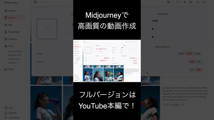 MidjourneyでHD動画を作成する方法！ #ai #midjourney