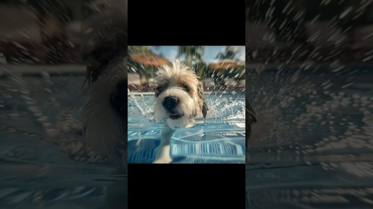 강아지가 여름을 즐기는 법 🐶🌞 시원한 여름에 듣기 좋은 청량감 가득한 음악 #배경음악 #여름무드 #ai음악  #music #shorts
